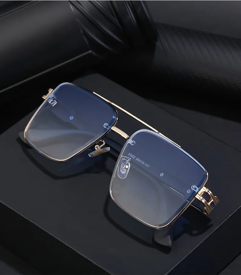 Carré Style Moderne Géométrique Pc Plein Cadre Hommes De Lunettes De Soleil display picture 6
