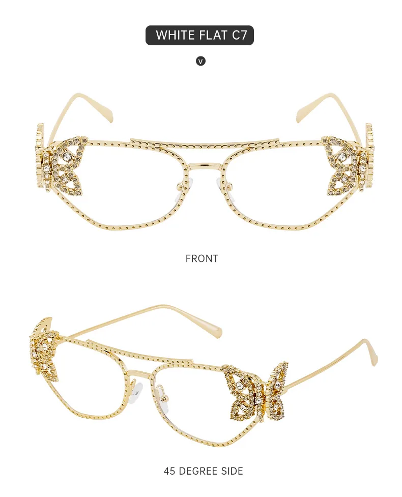 Carré Vacances Style Moderne Papillon Pc Plein Cadre Femmes De Lunettes De Soleil display picture 19