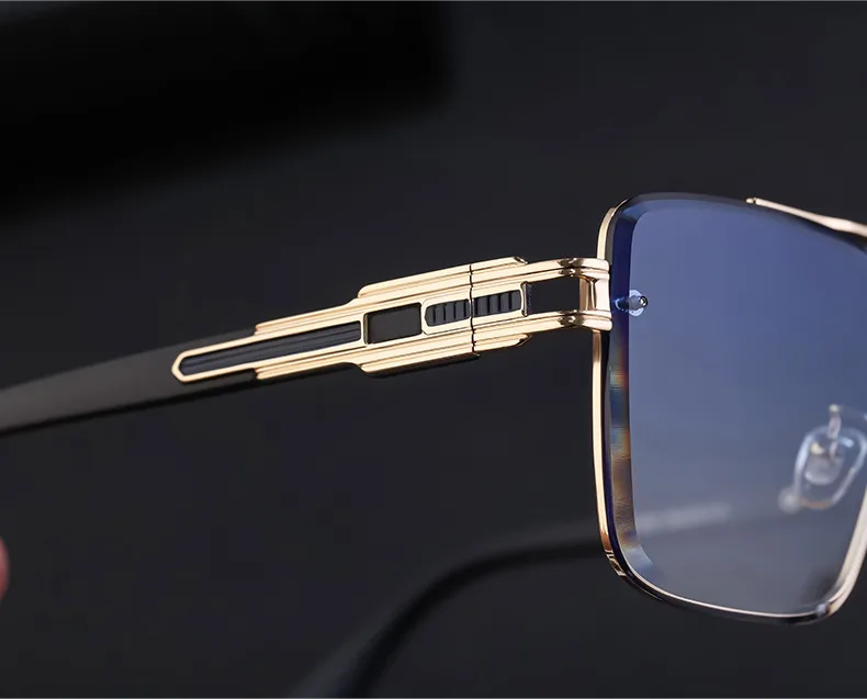 Square Modern Style Geometric Pc Full Frame Men's Sunglasses display picture 7