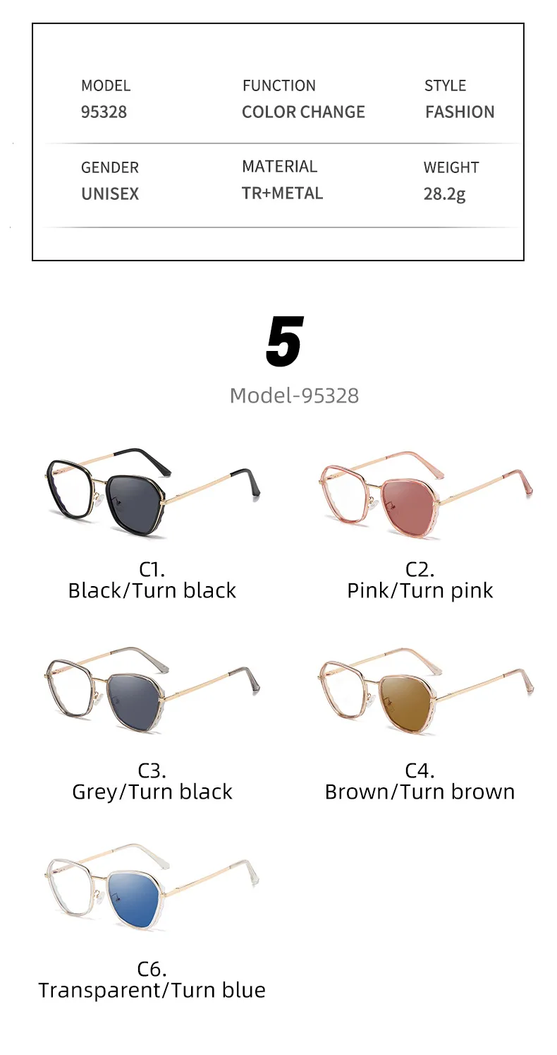 Square Hawaiian Vacation Discoloration Geometric Pc Full Frame Women's Sunglasses display picture 10