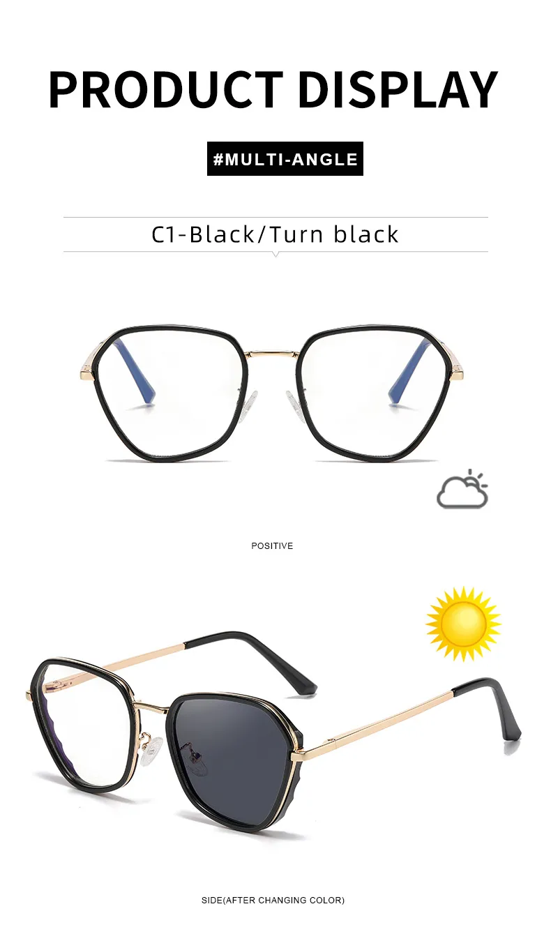 Square Hawaiian Vacation Discoloration Geometric Pc Full Frame Women's Sunglasses display picture 14
