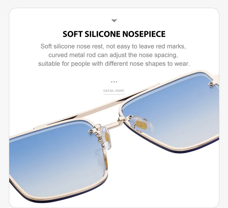 Carré Style Moderne Géométrique Pc Plein Cadre Hommes De Lunettes De Soleil display picture 14