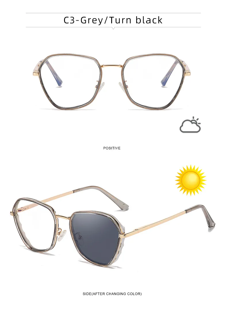Square Hawaiian Vacation Discoloration Geometric Pc Full Frame Women's Sunglasses display picture 16