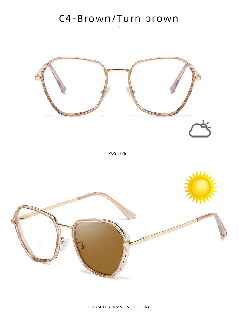 Square Hawaiian Vacation Discoloration Geometric Pc Full Frame Women's Sunglasses display picture 17