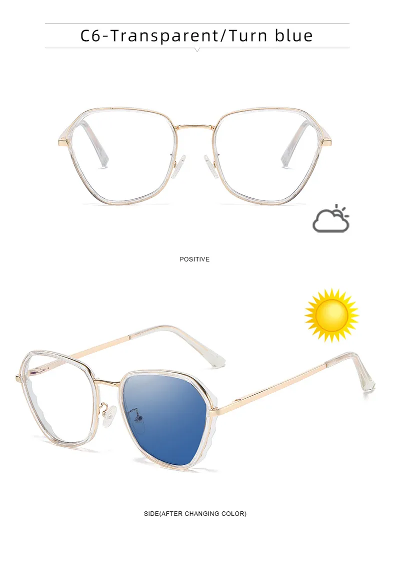 Square Hawaiian Vacation Discoloration Geometric Pc Full Frame Women's Sunglasses display picture 18