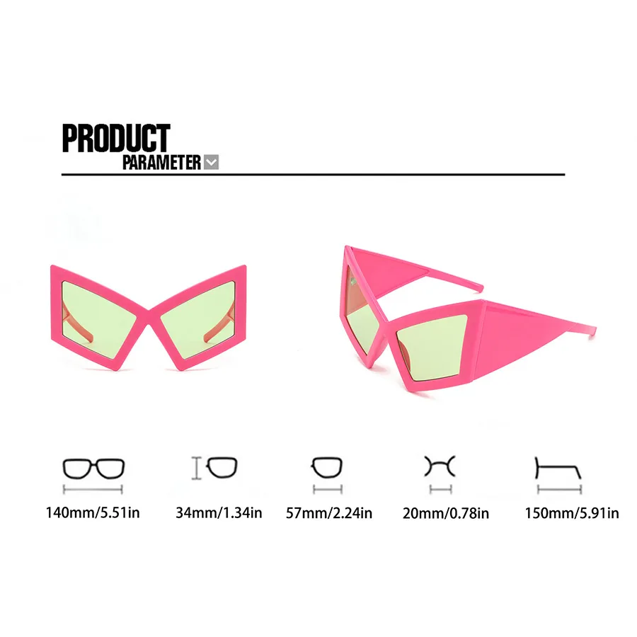 Special-Shaped Mirror Hip-Hop Exaggerated Cool Style Geometric Ac Full Frame Women's Sunglasses display picture 7
