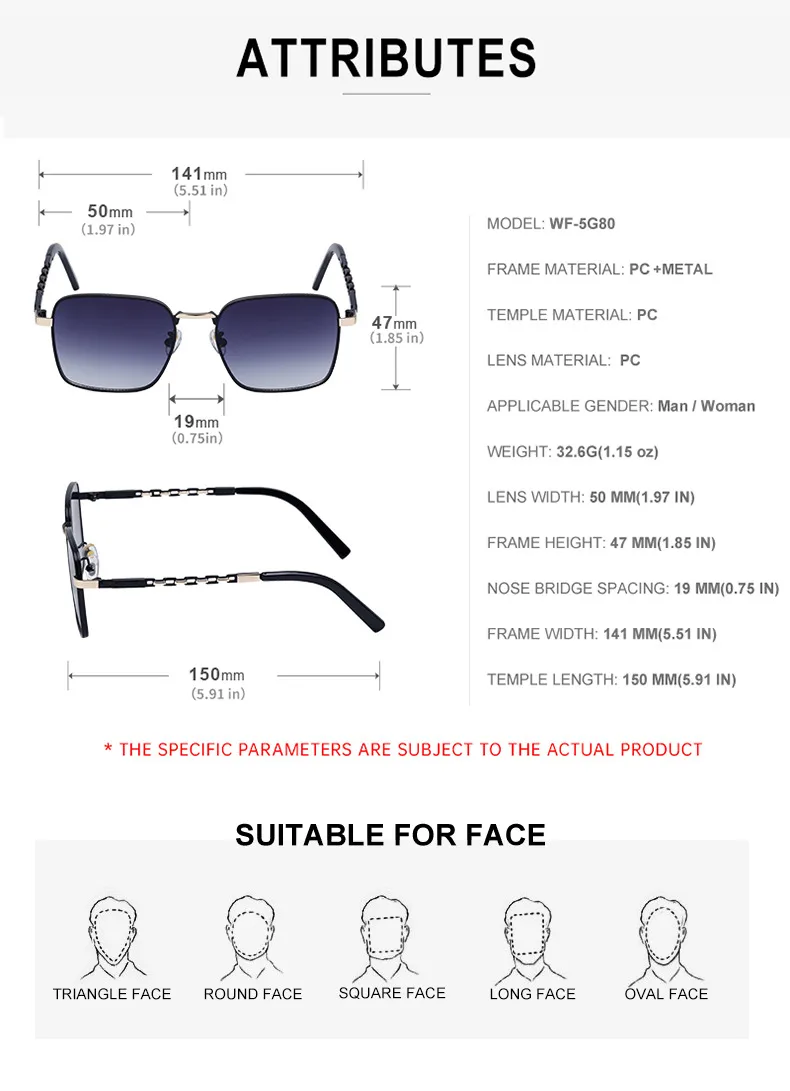 Square Vacation Solid Color Pc Gradient Tinted Lenses Full Frame Men's Sunglasses display picture 6