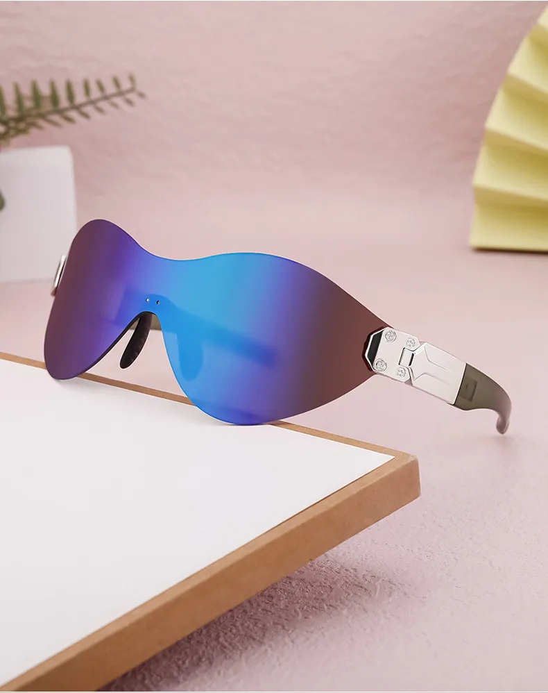 Square Vacation Color Block Pc Frameless Women's Sunglasses display picture 1