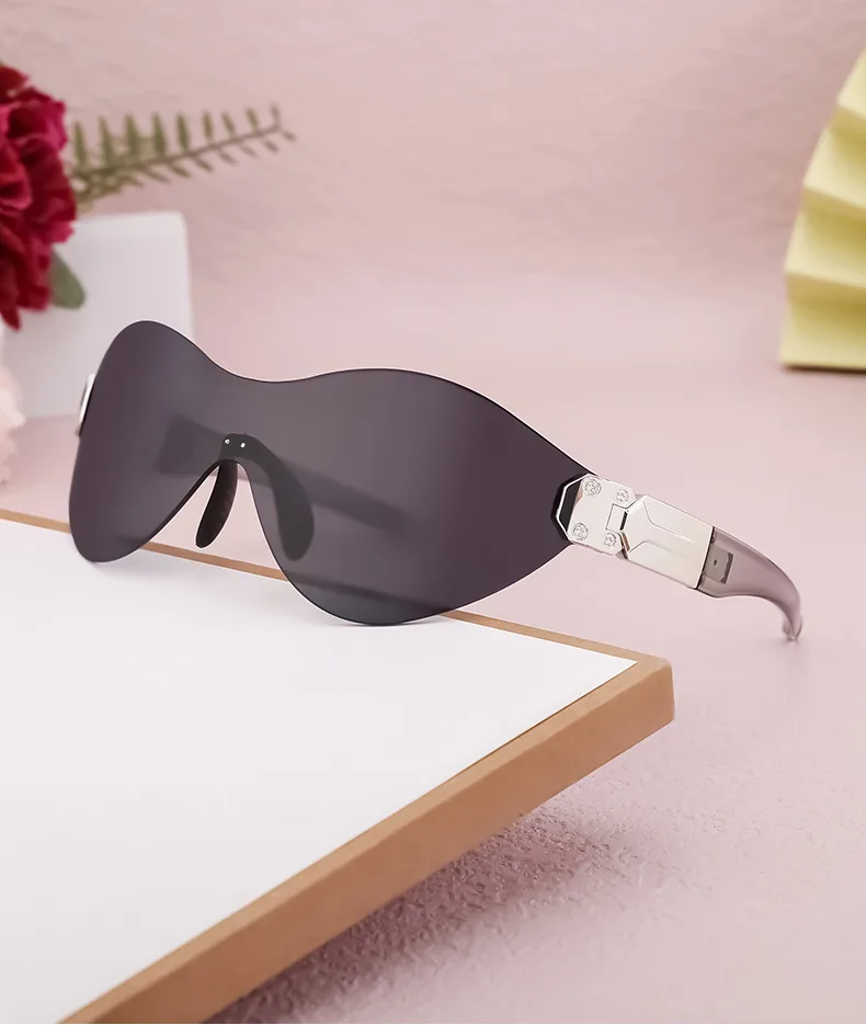 Square Vacation Color Block Pc Frameless Women's Sunglasses display picture 2