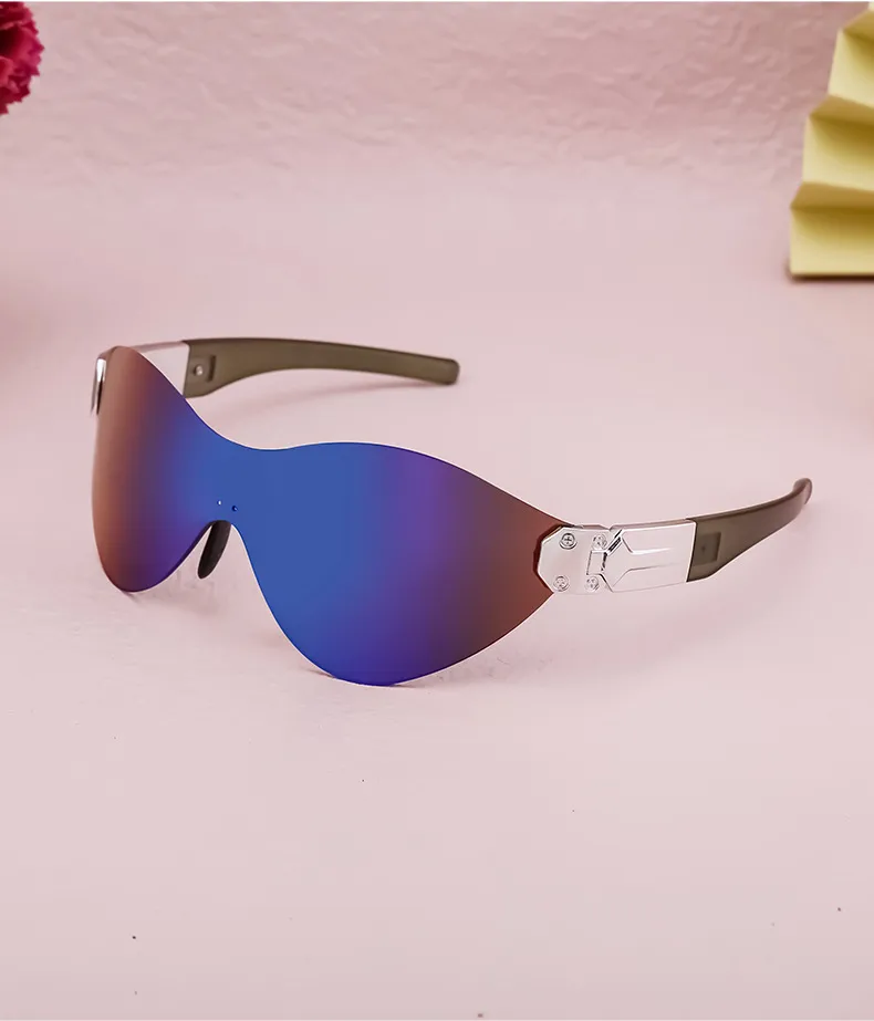 Square Vacation Color Block Pc Frameless Women's Sunglasses display picture 7