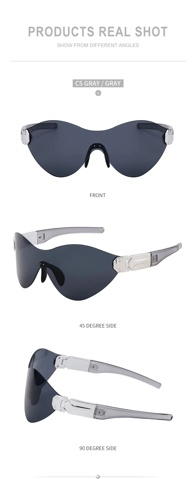 Square Vacation Color Block Pc Frameless Women's Sunglasses display picture 9