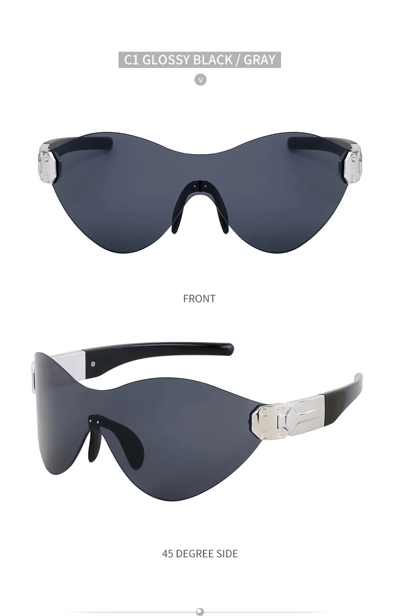 Square Vacation Color Block Pc Frameless Women's Sunglasses display picture 15