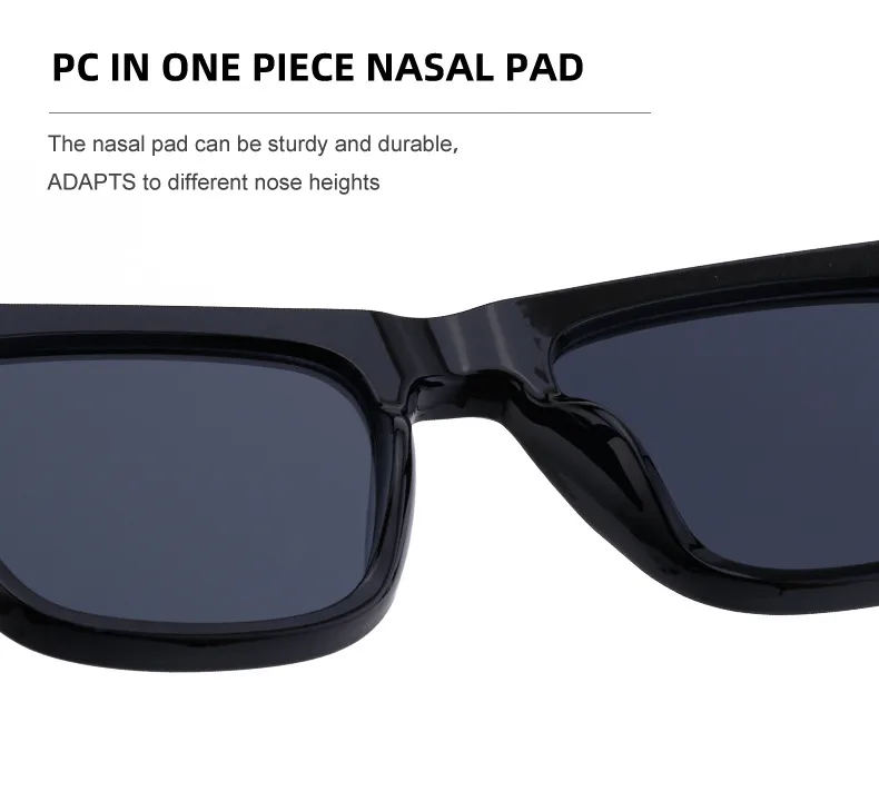 Square Vacation Solid Color Tac Gradient Tinted Lenses Full Frame Men's Sunglasses display picture 5