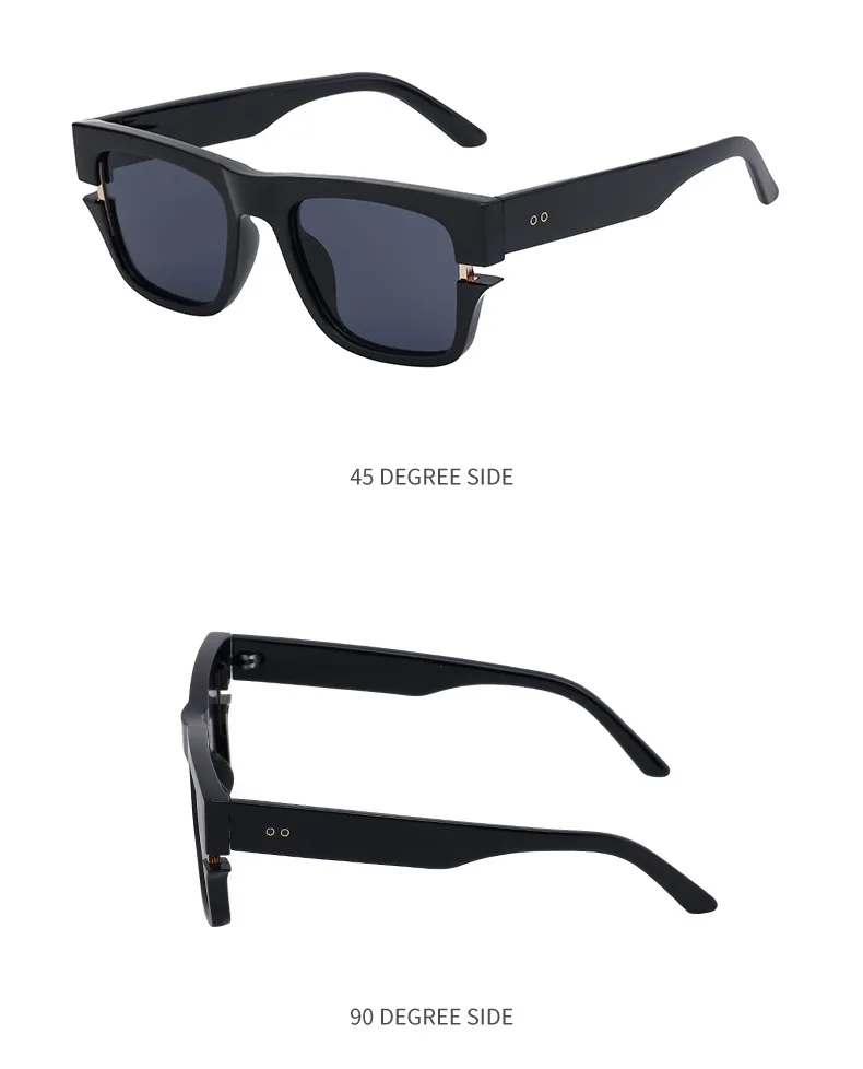 Square Vacation Solid Color Tac Gradient Tinted Lenses Full Frame Men's Sunglasses display picture 10