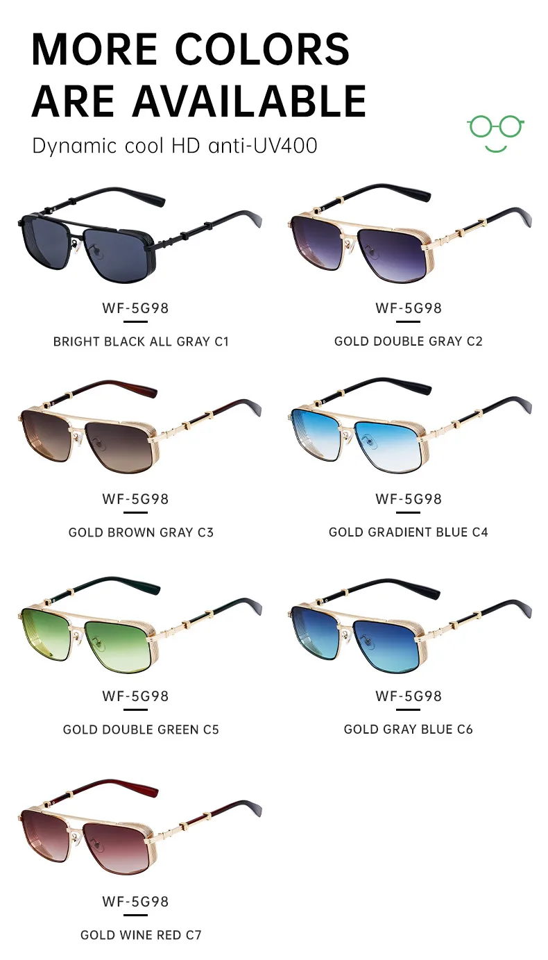 Square Vacation Simple Style Color Block Pc Gradient Tinted Lenses Full Frame Men's Sunglasses display picture 4