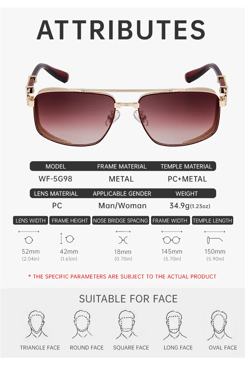 Square Vacation Simple Style Color Block Pc Gradient Tinted Lenses Full Frame Men's Sunglasses display picture 5