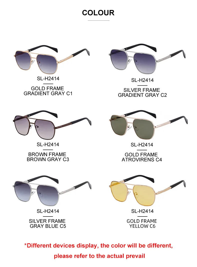 Square Simple Style Solid Color Pc Gradient Tinted Lenses Full Frame Men's Sunglasses display picture 7