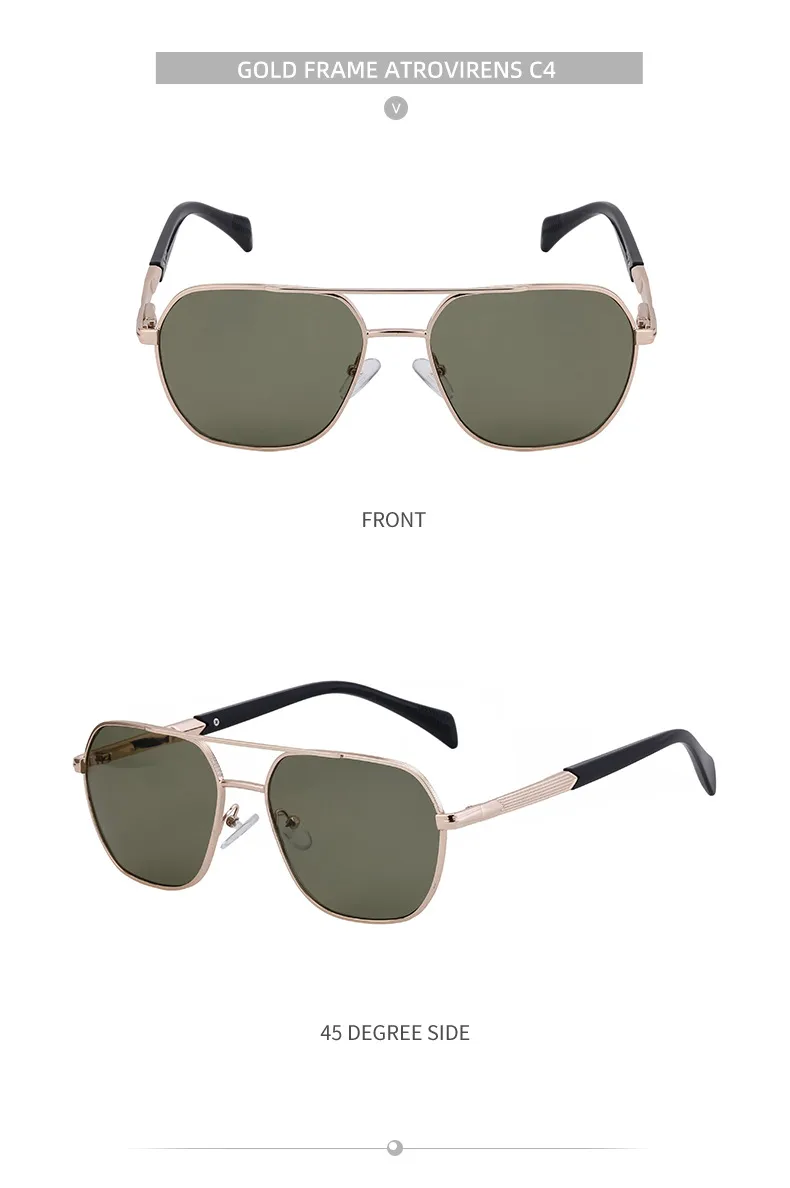 Square Simple Style Solid Color Pc Gradient Tinted Lenses Full Frame Men's Sunglasses display picture 13