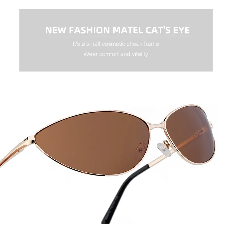 Cadre Ovale Style Simple Ovale Bloc De Couleur Pc Plein Cadre Femmes De Lunettes De Soleil display picture 3