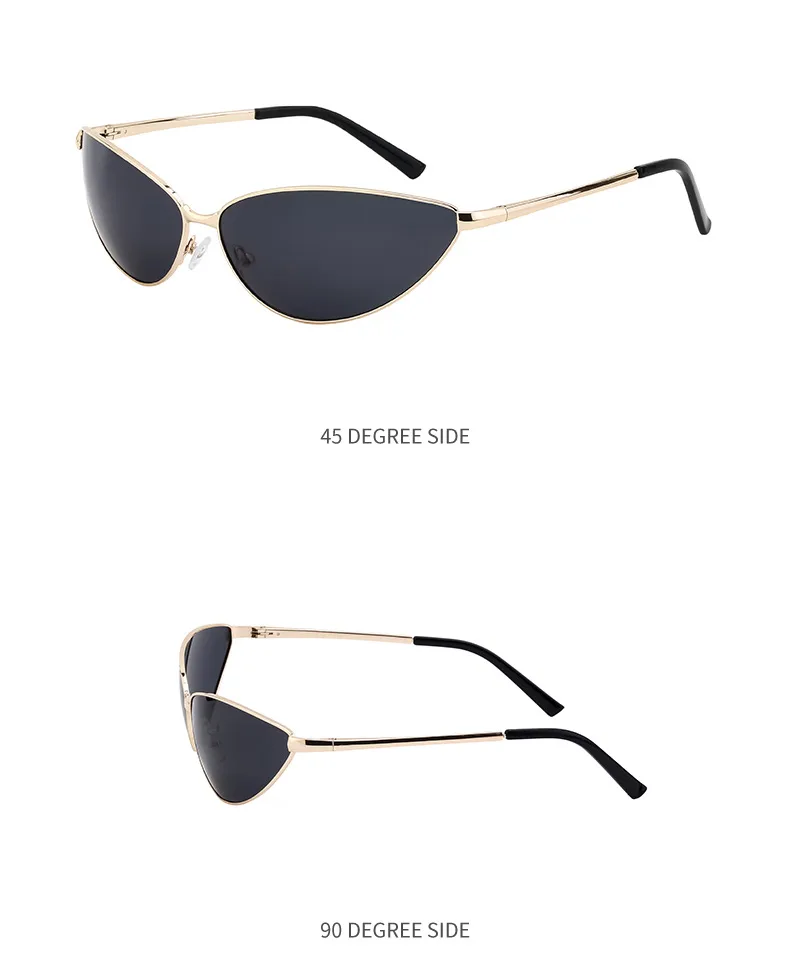 Cadre Ovale Style Simple Ovale Bloc De Couleur Pc Plein Cadre Femmes De Lunettes De Soleil display picture 7