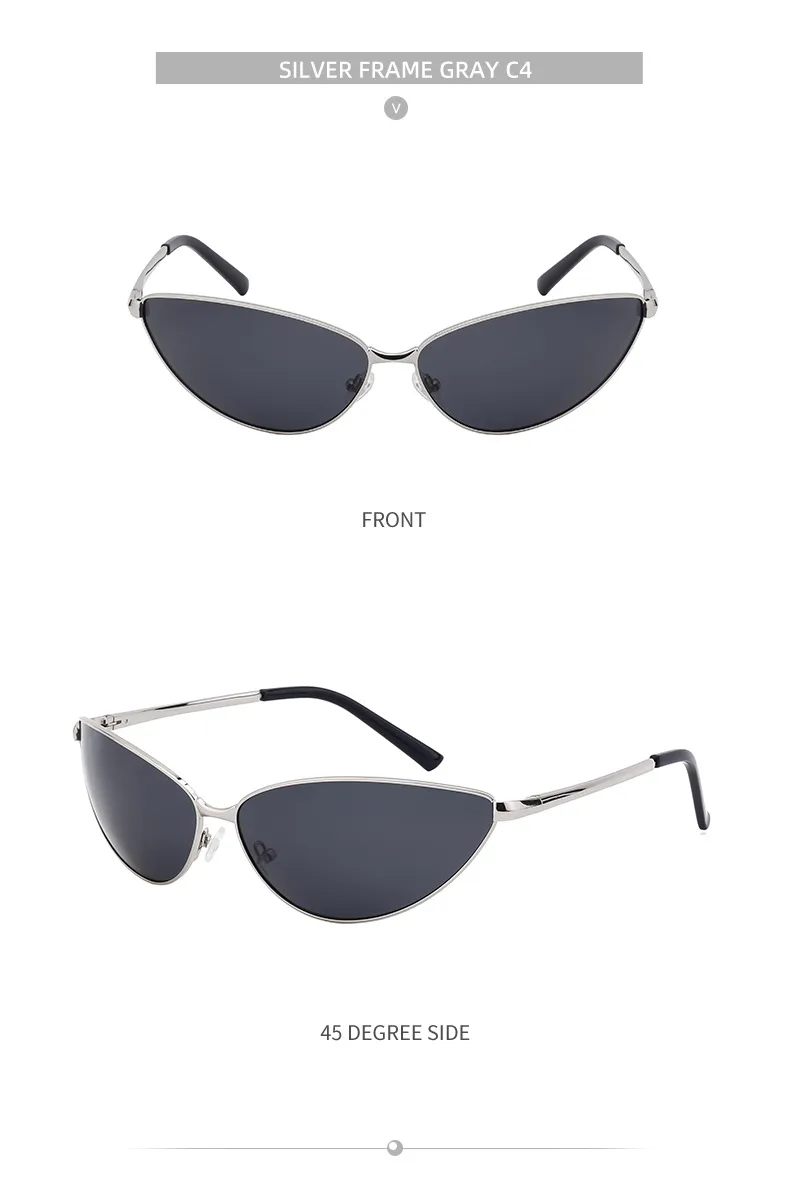 Cadre Ovale Style Simple Ovale Bloc De Couleur Pc Plein Cadre Femmes De Lunettes De Soleil display picture 10