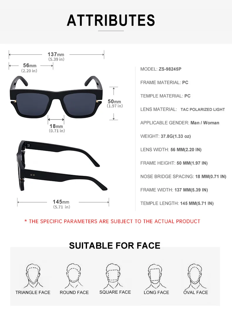 Cuadrado Vacaciones Color Sólido Tac Lentes Tintados Con Degradado Fotograma Completo Gafas De Sol Hombre display picture 8