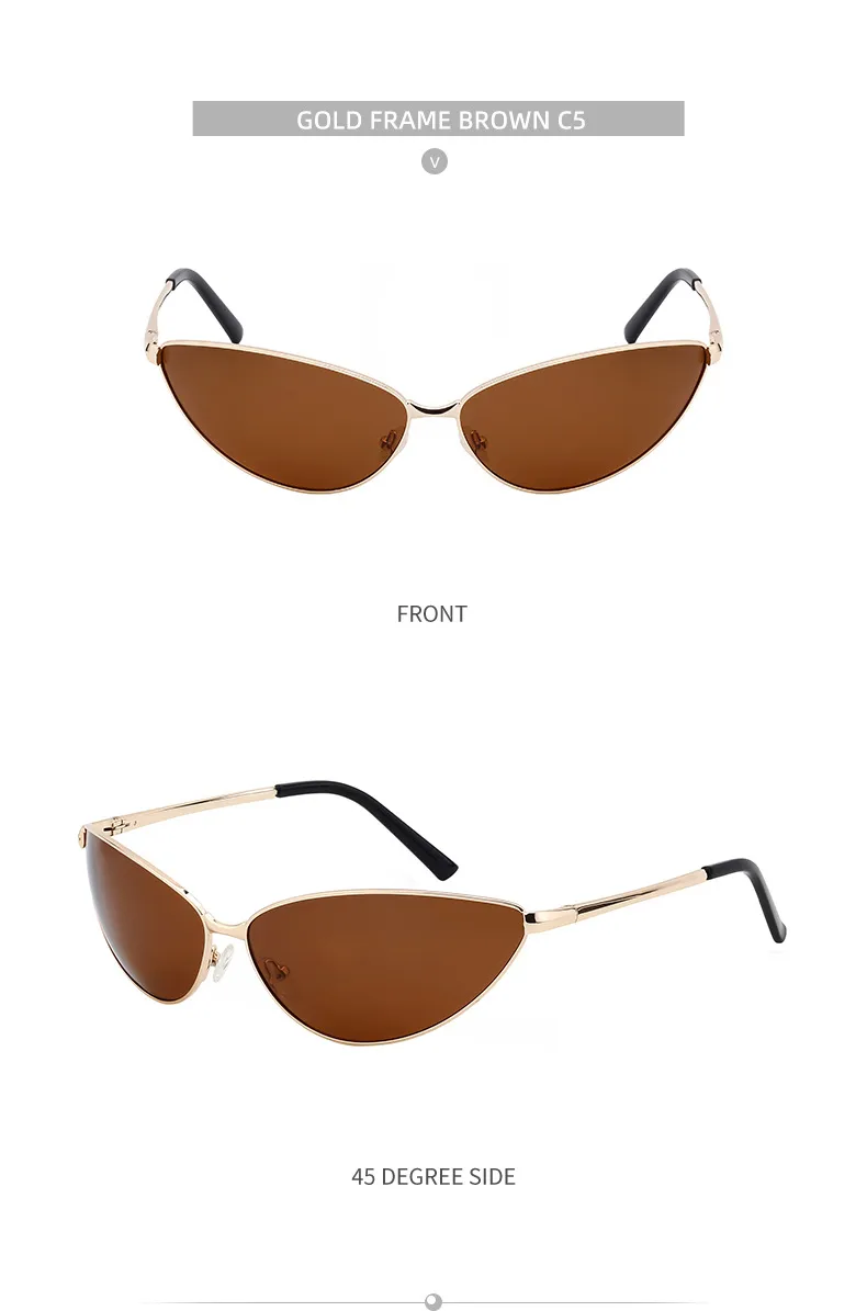 Marco Ovalado Estilo Simple Oval Bloque De Color Ordenador Personal Fotograma Completo Gafas De Sol Mujer display picture 11