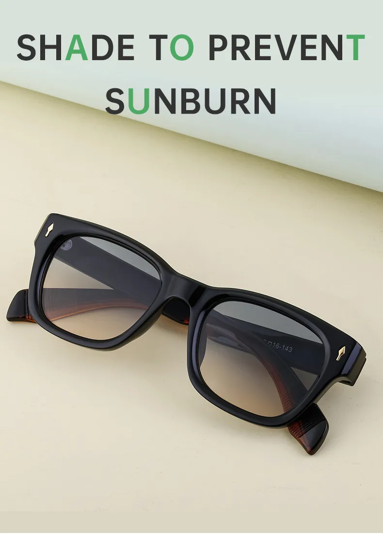 Square Vacation Solid Color Tac Full Frame Men's Sunglasses display picture 3