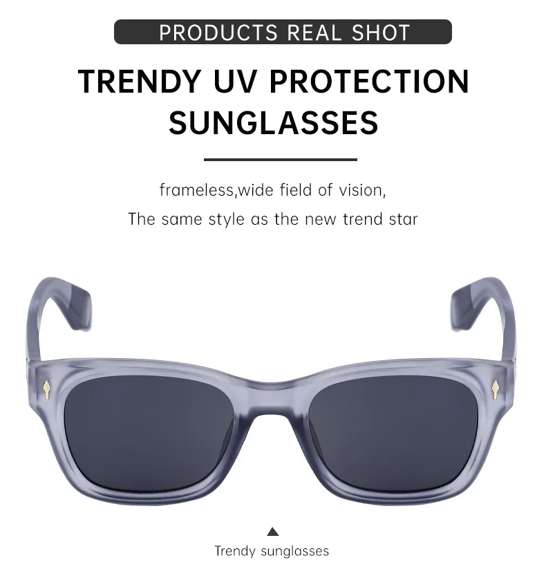 Square Vacation Solid Color Tac Full Frame Men's Sunglasses display picture 7
