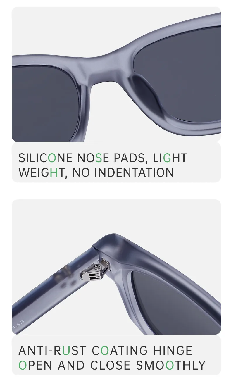 Square Vacation Solid Color Tac Full Frame Men's Sunglasses display picture 9