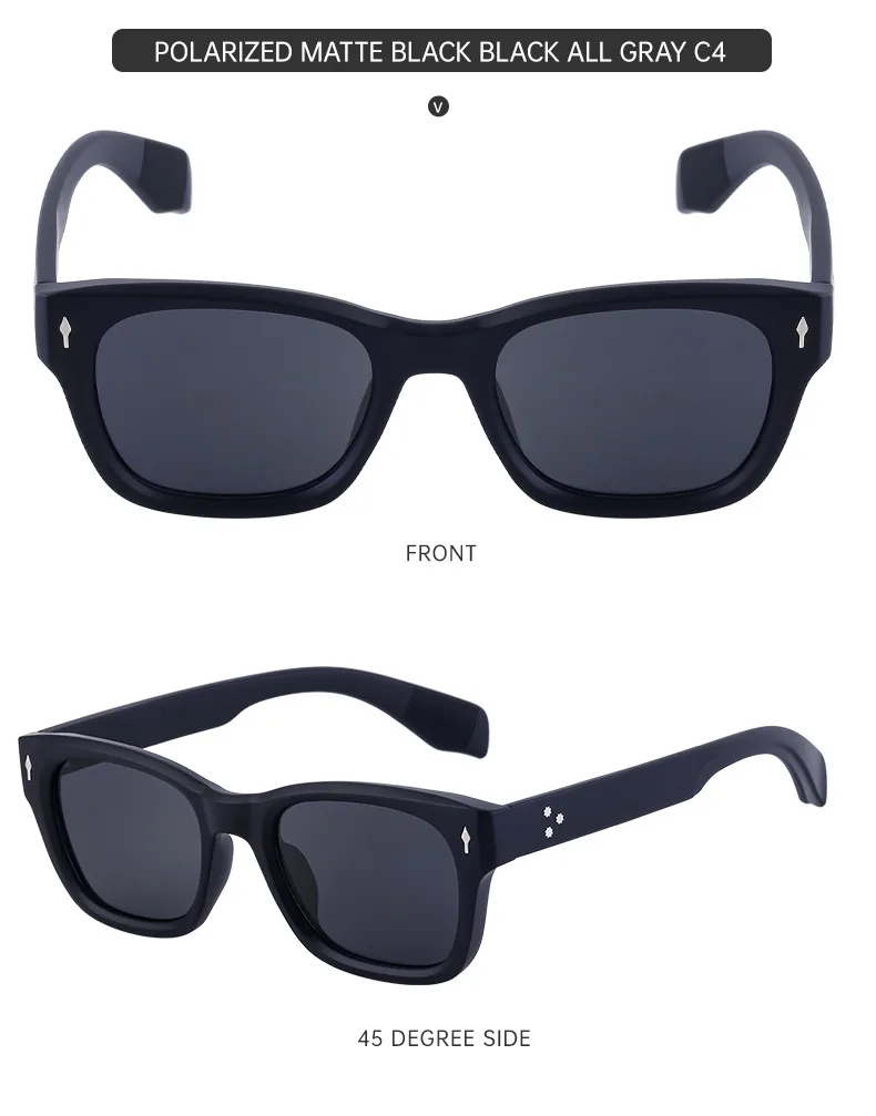 Square Vacation Solid Color Tac Full Frame Men's Sunglasses display picture 14