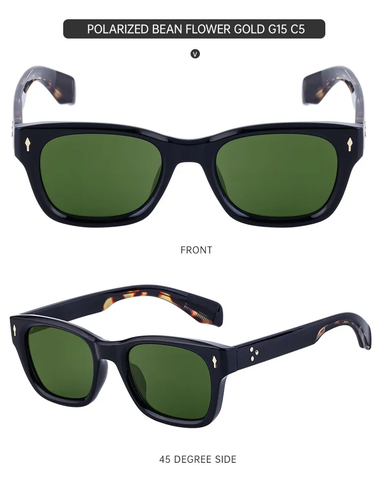 Carré Vacances Couleur Unie Tac Plein Cadre Hommes De Lunettes De Soleil display picture 15