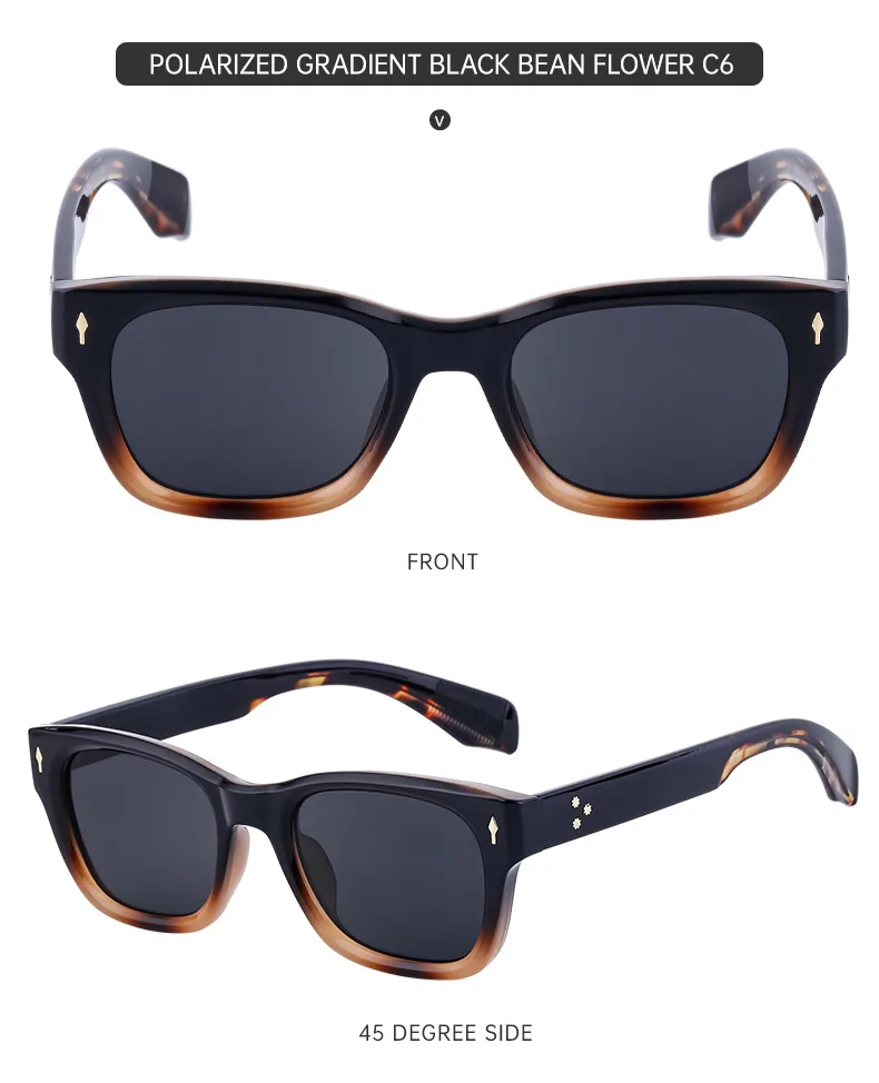 Square Vacation Solid Color Tac Full Frame Men's Sunglasses display picture 16