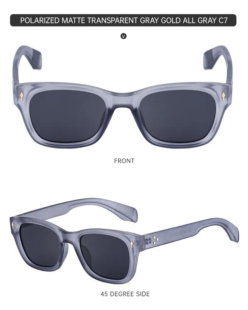 Square Vacation Solid Color Tac Full Frame Men's Sunglasses display picture 17