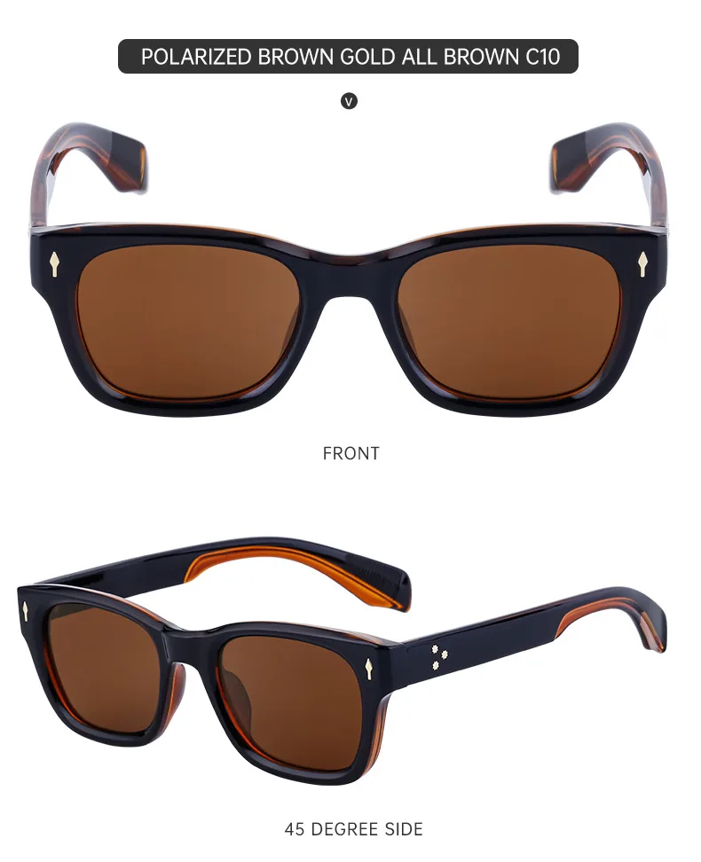 Square Vacation Solid Color Tac Full Frame Men's Sunglasses display picture 18