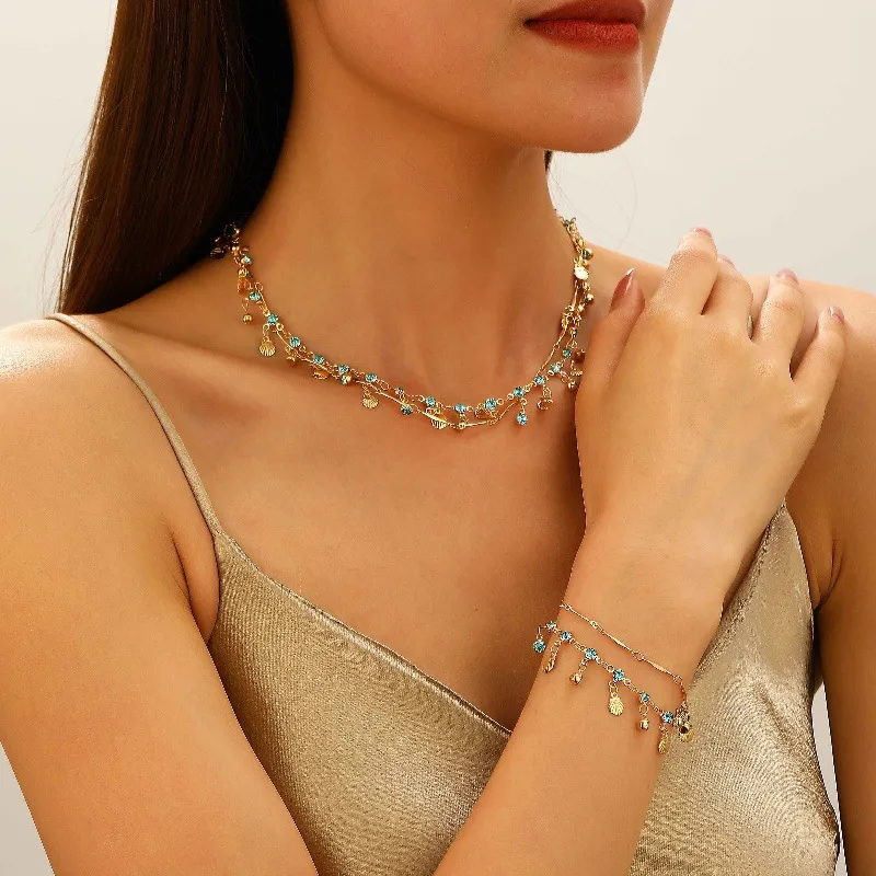Marine Style 304 Stainless Steel Alloy Shell Starfish Conch Women's Jewelry Set display picture 11