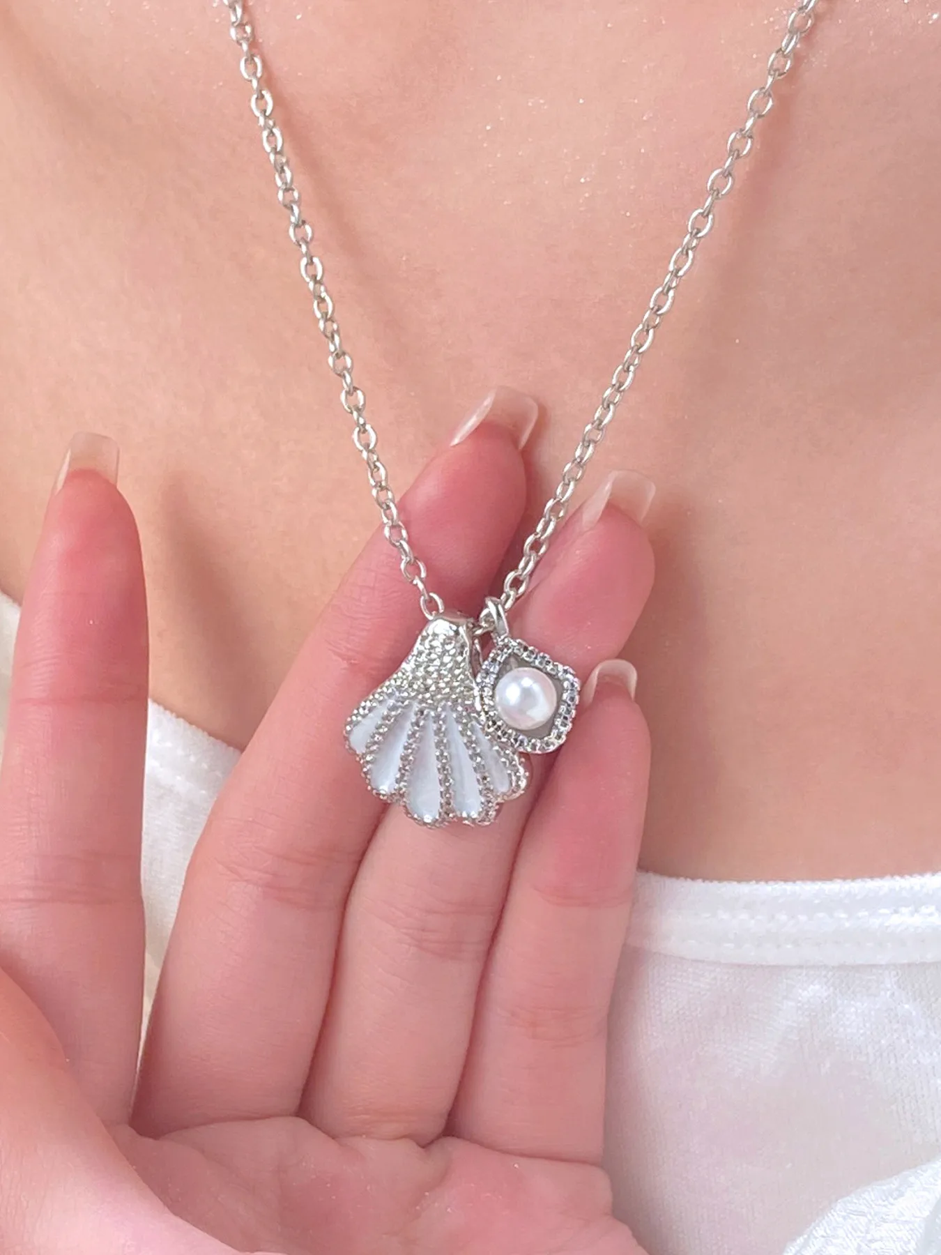 Estilo Marino Acero Inoxidable 304 Aleación Concha Estrella De Mar Concha Mujeres Conjunto De Joyas display picture 22