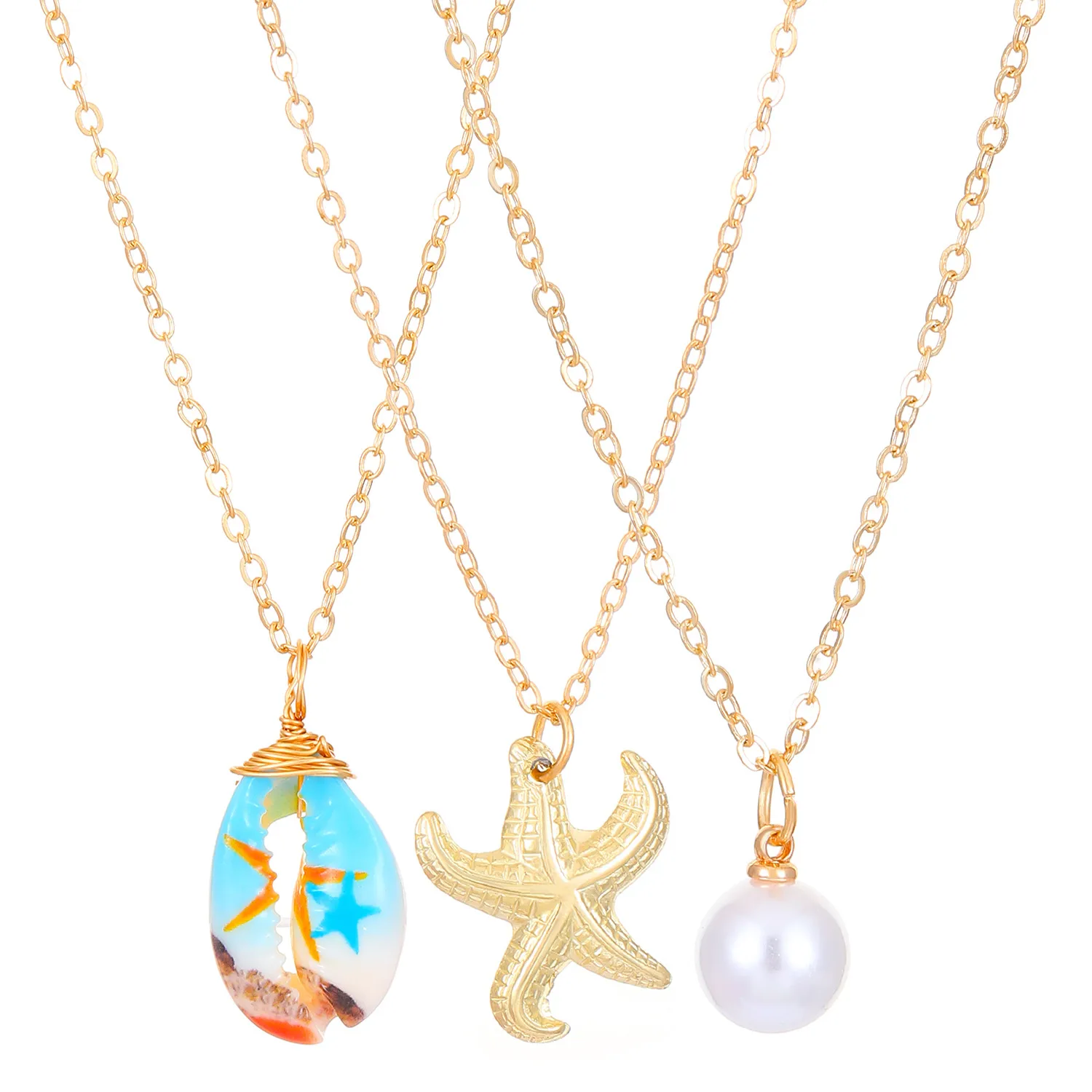 Marine Style 304 Stainless Steel Alloy Shell Starfish Conch Women's Jewelry Set display picture 35