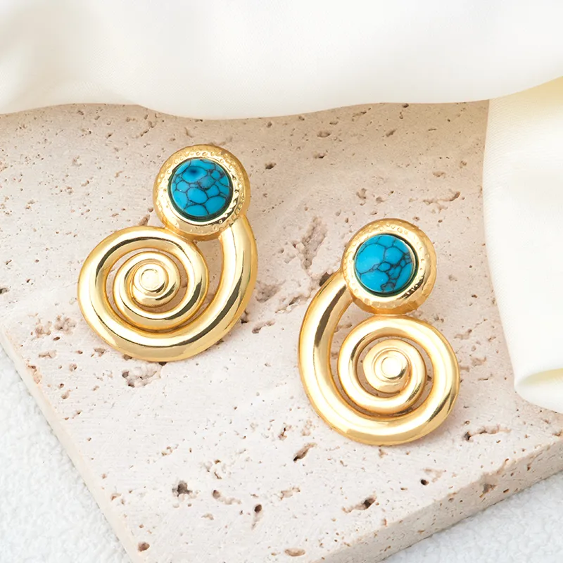 1 Par Color Sólido Romántico Playa Acero Titanio Pendientes display picture 2