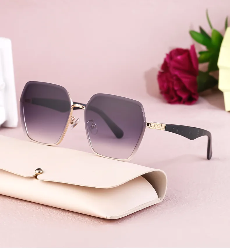 Carré Style Vintage Style Classique Géométrique Pc Plein Cadre Femmes De Lunettes De Soleil display picture 2