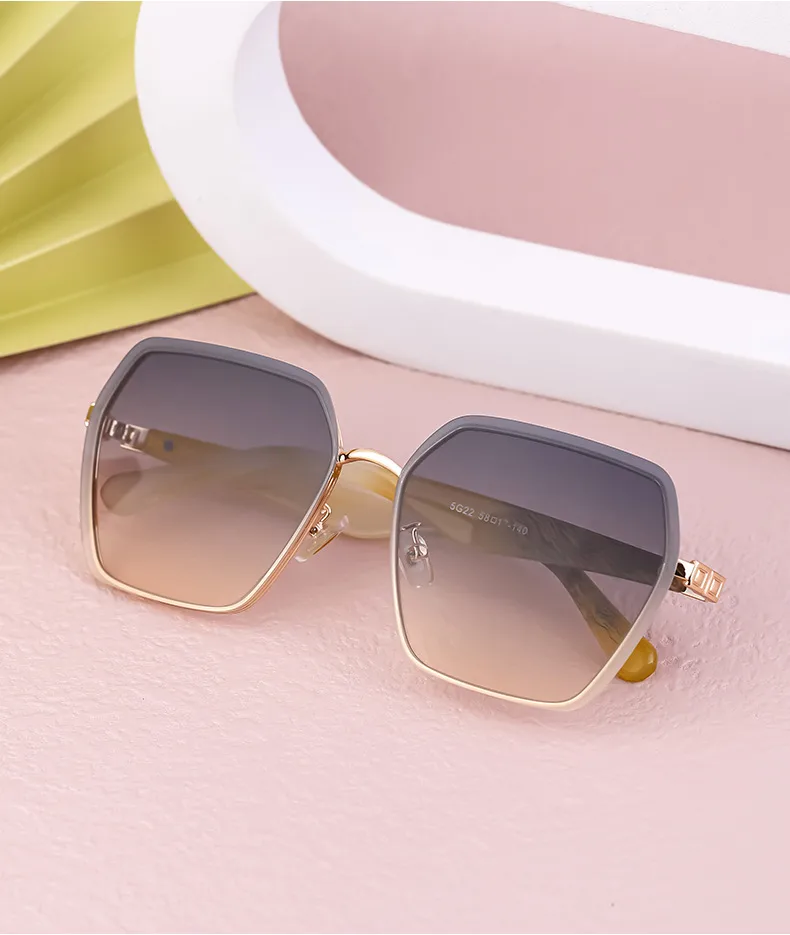 Cuadrado Estilo Vintage Estilo Clásico Geométrico Ordenador Personal Fotograma Completo Gafas De Sol Mujer display picture 5