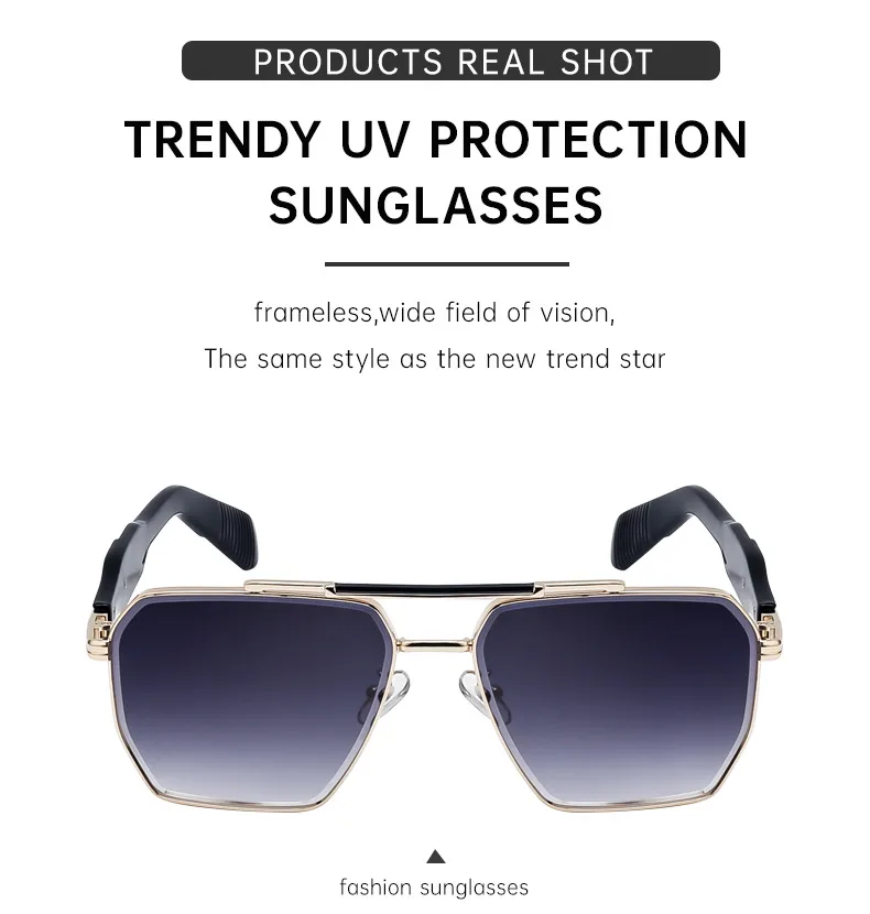 Cuadrado Estilo Vintage Estilo Clásico Geométrico Ordenador Personal Fotograma Completo Gafas De Sol Hombre display picture 6