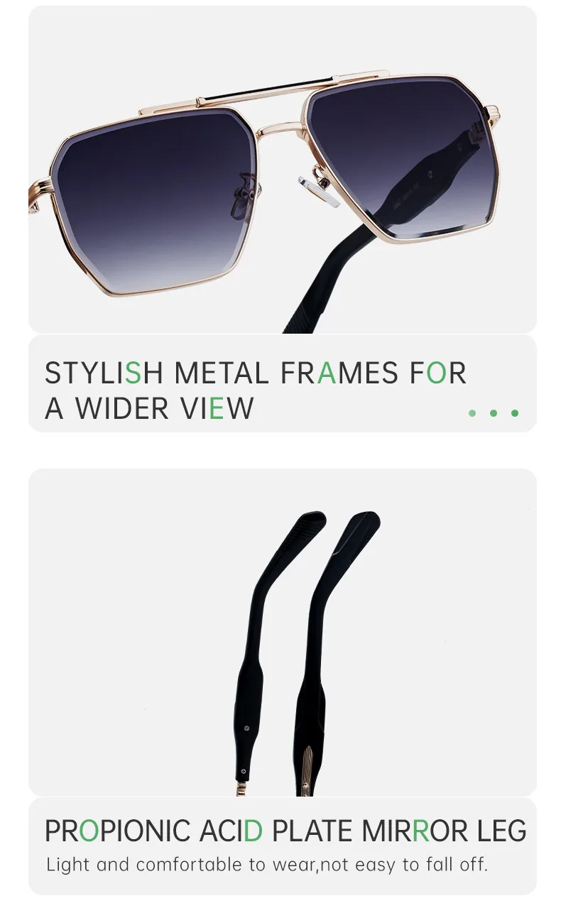 Carré Style Vintage Style Classique Géométrique Pc Plein Cadre Hommes De Lunettes De Soleil display picture 7