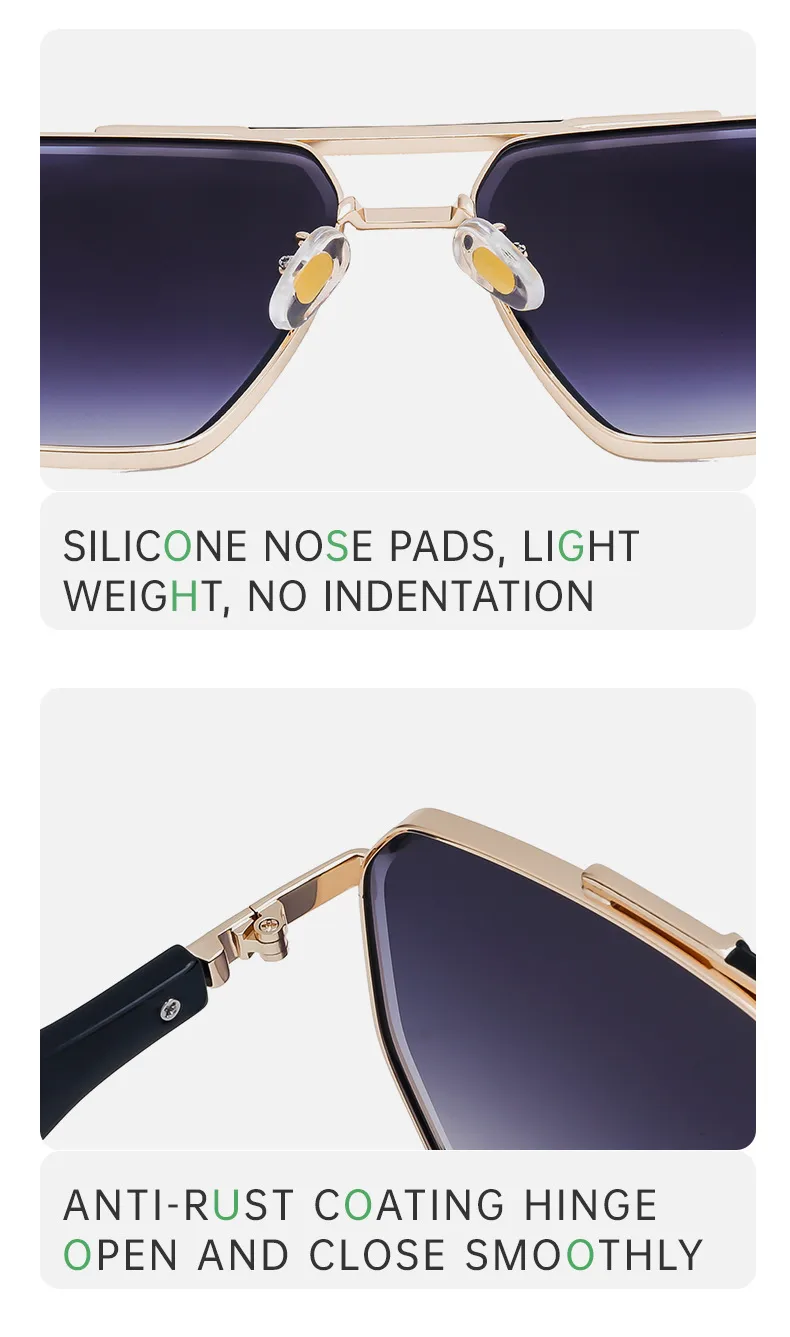 Cuadrado Estilo Vintage Estilo Clásico Geométrico Ordenador Personal Fotograma Completo Gafas De Sol Hombre display picture 8