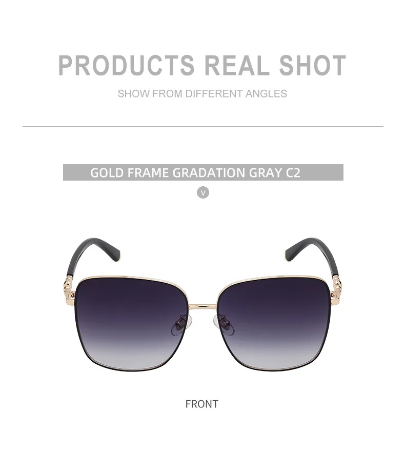 Carré Style Vintage Style Classique Géométrique Pc Plein Cadre Femmes De Lunettes De Soleil display picture 12