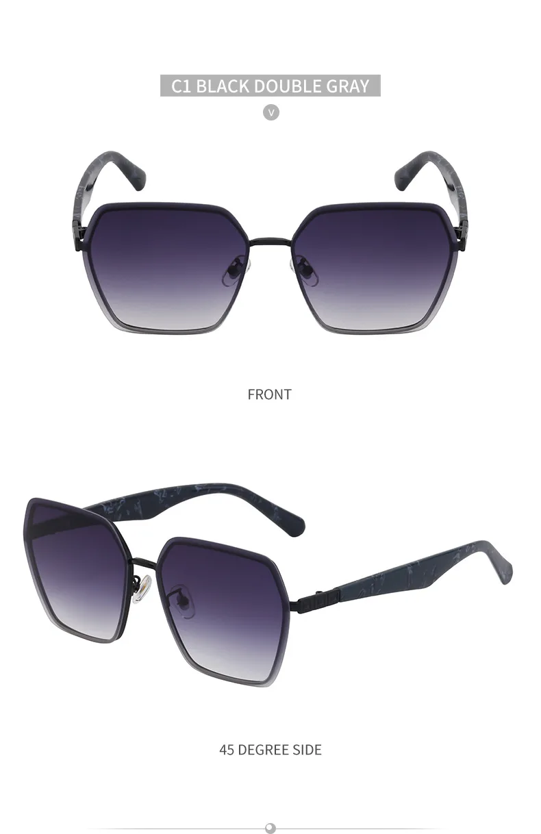 Cuadrado Estilo Vintage Estilo Clásico Geométrico Ordenador Personal Fotograma Completo Gafas De Sol Mujer display picture 19