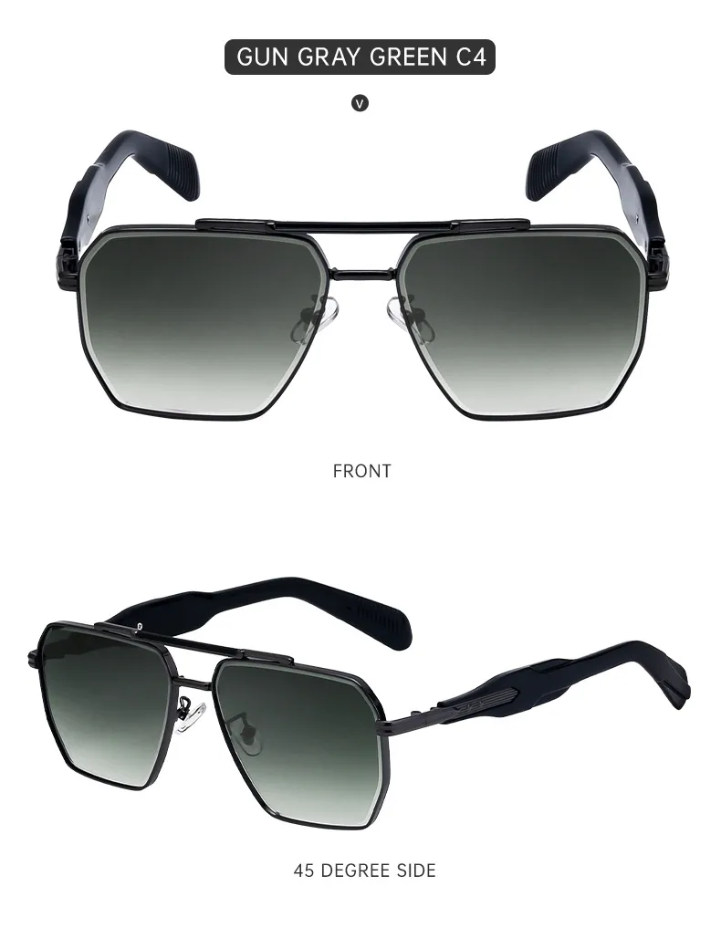 Cuadrado Estilo Vintage Estilo Clásico Geométrico Ordenador Personal Fotograma Completo Gafas De Sol Hombre display picture 14