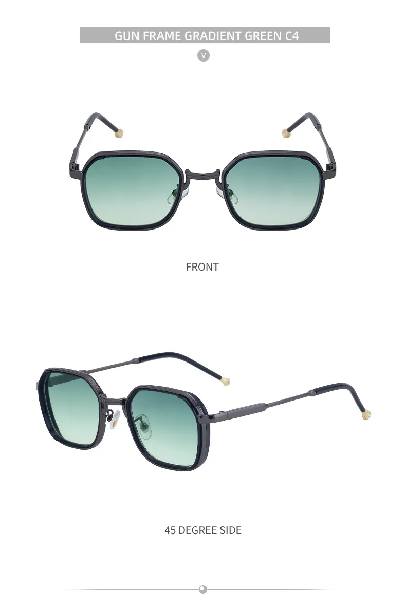 Square Retro Classic Style Geometric Pc Full Frame Men's Sunglasses display picture 21