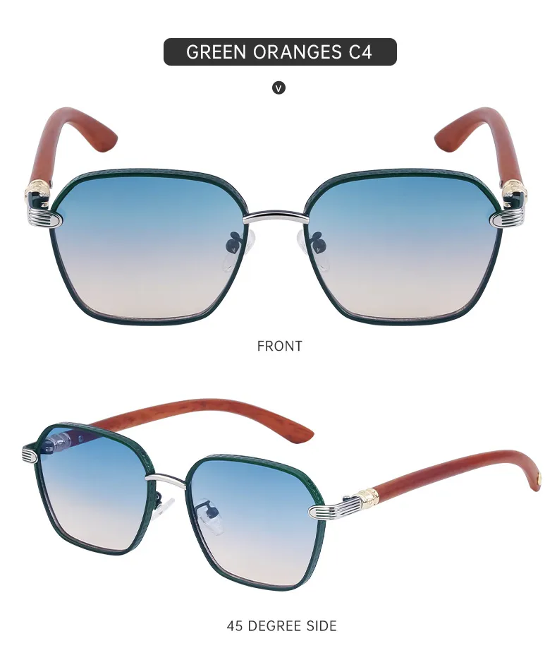 Carré Vacances Style Classique Couleur Unie Pc Plein Cadre Hommes De Lunettes De Soleil display picture 3