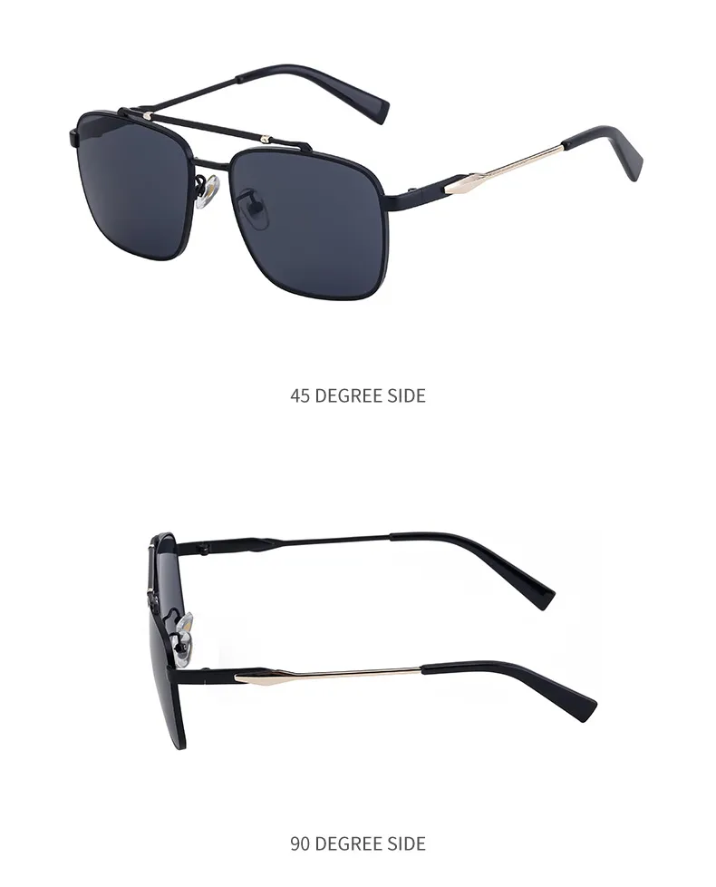 Square Vacation Classic Style Solid Color Pc Full Frame Men's Sunglasses display picture 1